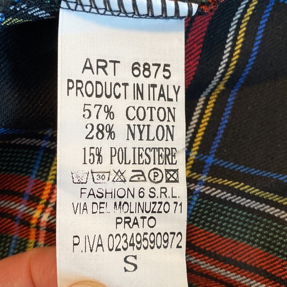 Red pleated checkered skirt - Picture 7 of 12